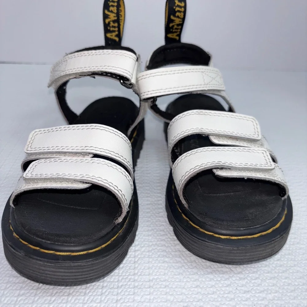 Dr.‎ Martens Blaire White Leather Sandals Kids Size 13 UK 12 Comfortable